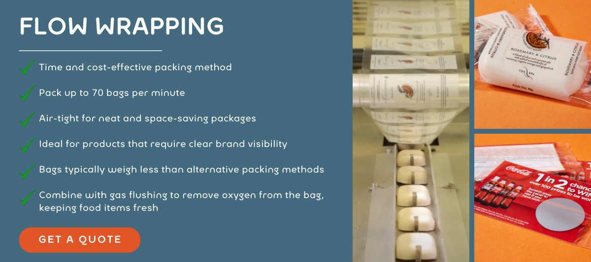 flow wrapping benefits with images of flow wrapped products